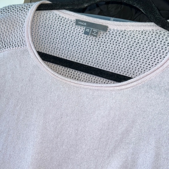 Vince Wisteria Pink Lilac Cashmere Sweater Perforated - Picture 5 of 9